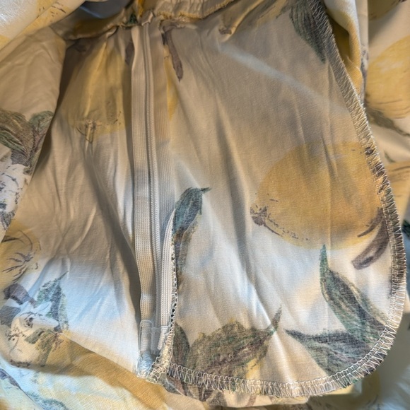 Taydey Fashion Sz M elastic waist pleated lemons print full skirt new - Picture 8 of 9
